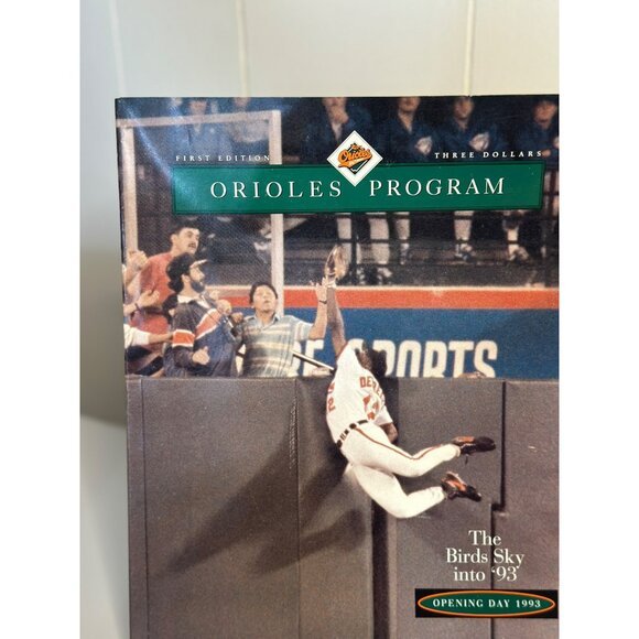VTG 1993 Baltimore Orioles Program | Opening Day First Edition Gameday Magazine - Picture 3 of 6